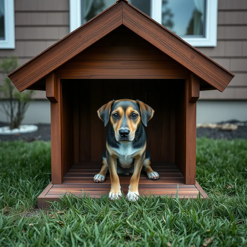wooden dog pen